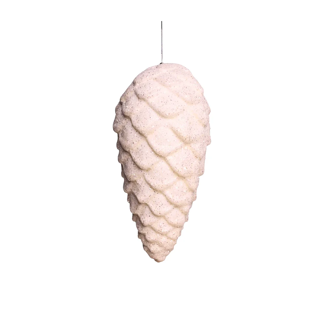 Adorno Colgante Pina Blanco 28Cm