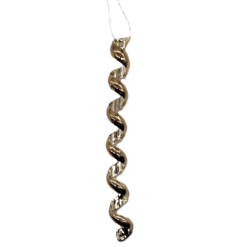 Adorno Navideño Colgante Espiral Dorado
