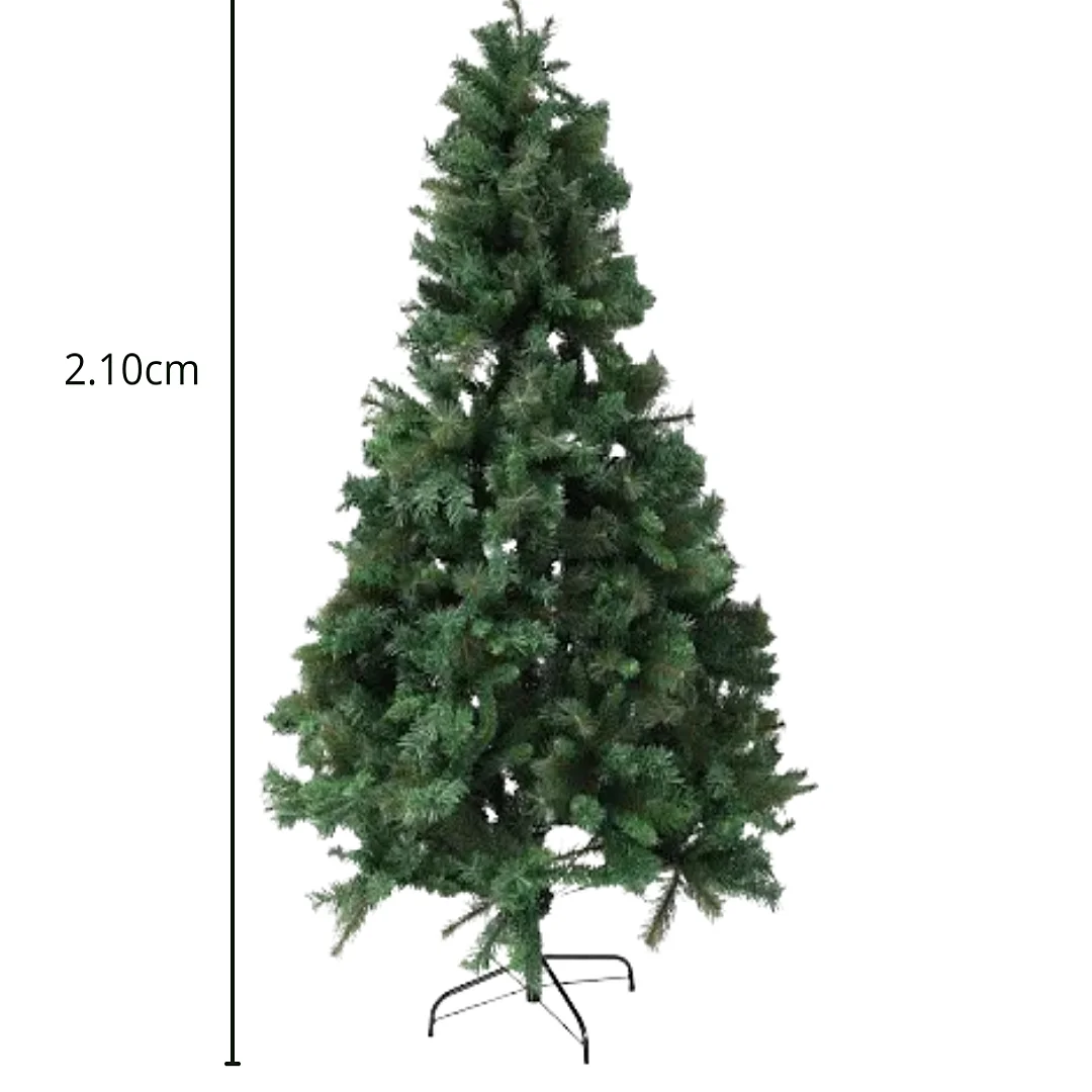 Arbol de Navidad *2.10Cm Con Base Metalica