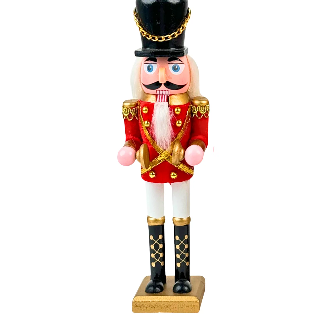 Cascanueces Soldado Con Campanas Navideñas