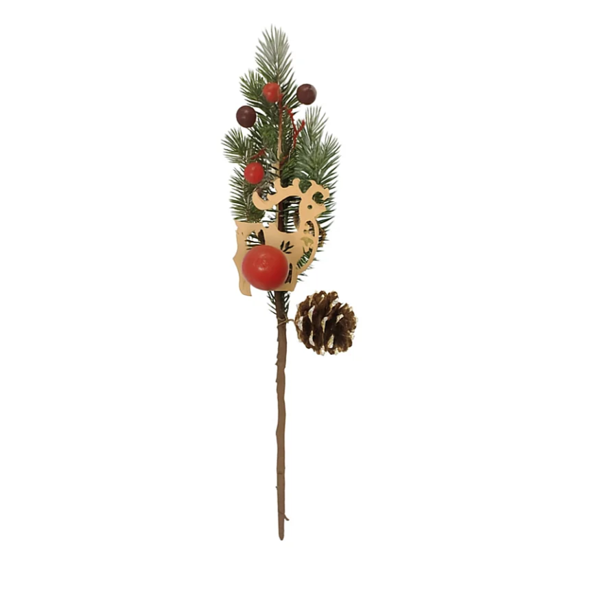 Follaje Navideño Con Reno Decorativo