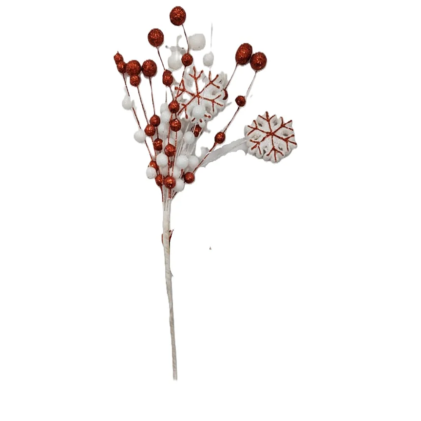 Follaje Navideño Dulces Con Cerezos Blanco-Rojo
