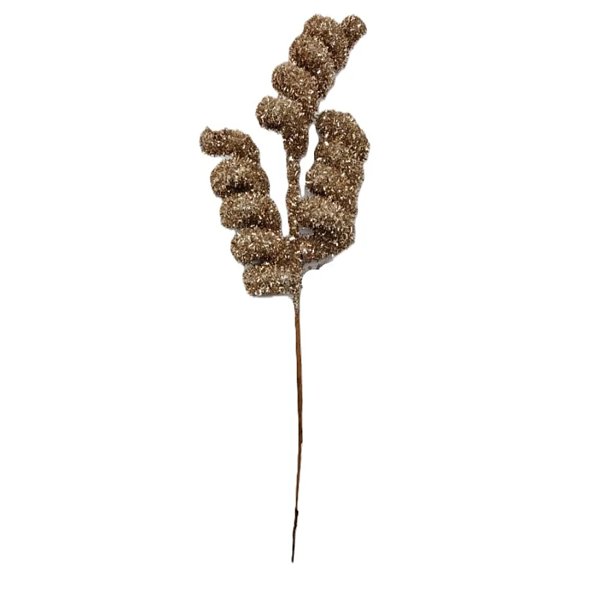 Follaje Navideño Espiga Espiral Dorada