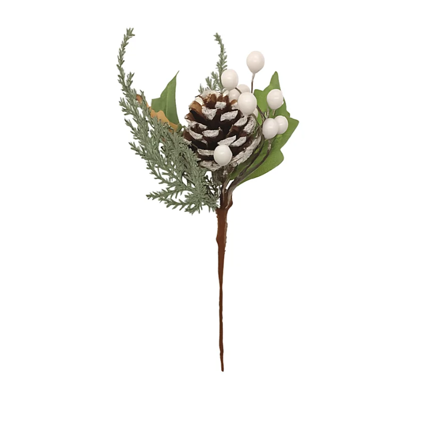 Follaje Navideño Verde- Blanco Con Piña