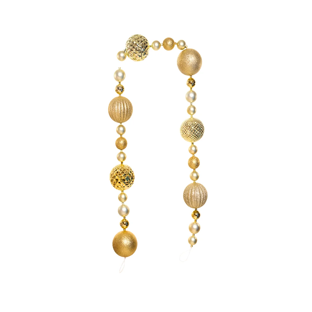 Guirnalda de Esferas Dorado-Blanco *1.80Cm