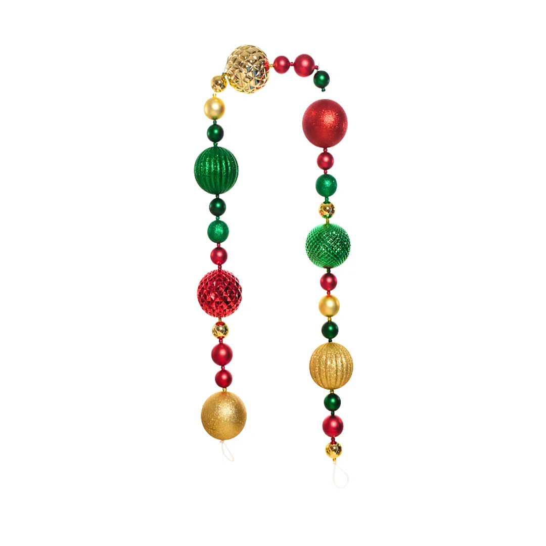 Guirnalda de Esferas Dorado-Rojo-Verde *180Cm