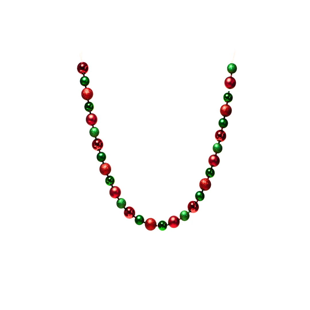 Guirnalda de Esferas Rojo -Verde *1.80Cm