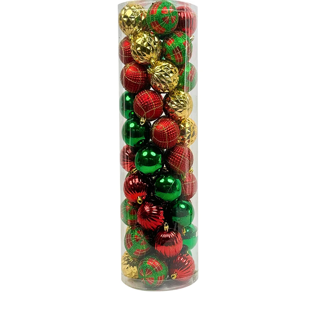 Juego de Bolas Rojo-Dorado -Verde *50Piezas