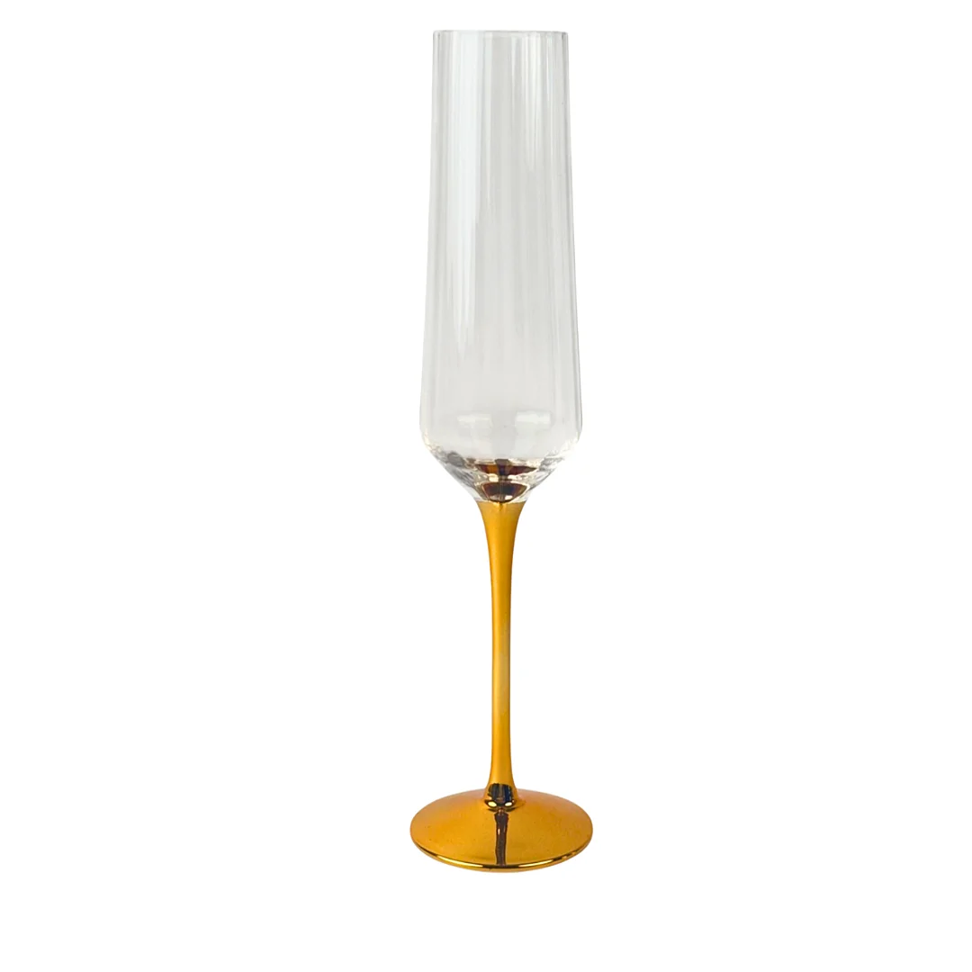 Juego de Copas Con Base Dorada *4 Piezas 220Ml