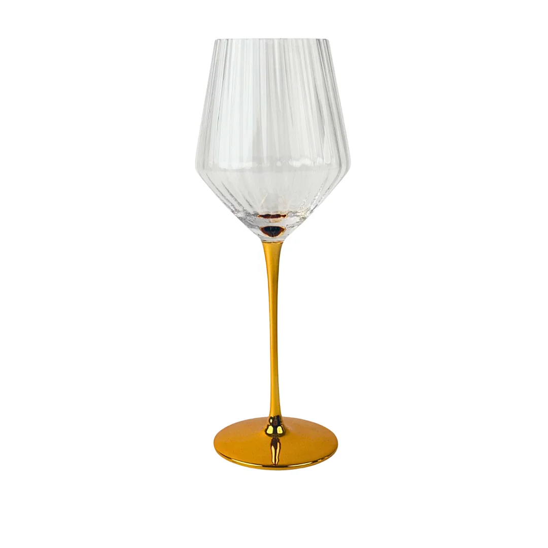 Juego de Copas Con Base Dorada *4 Piezas 450Ml