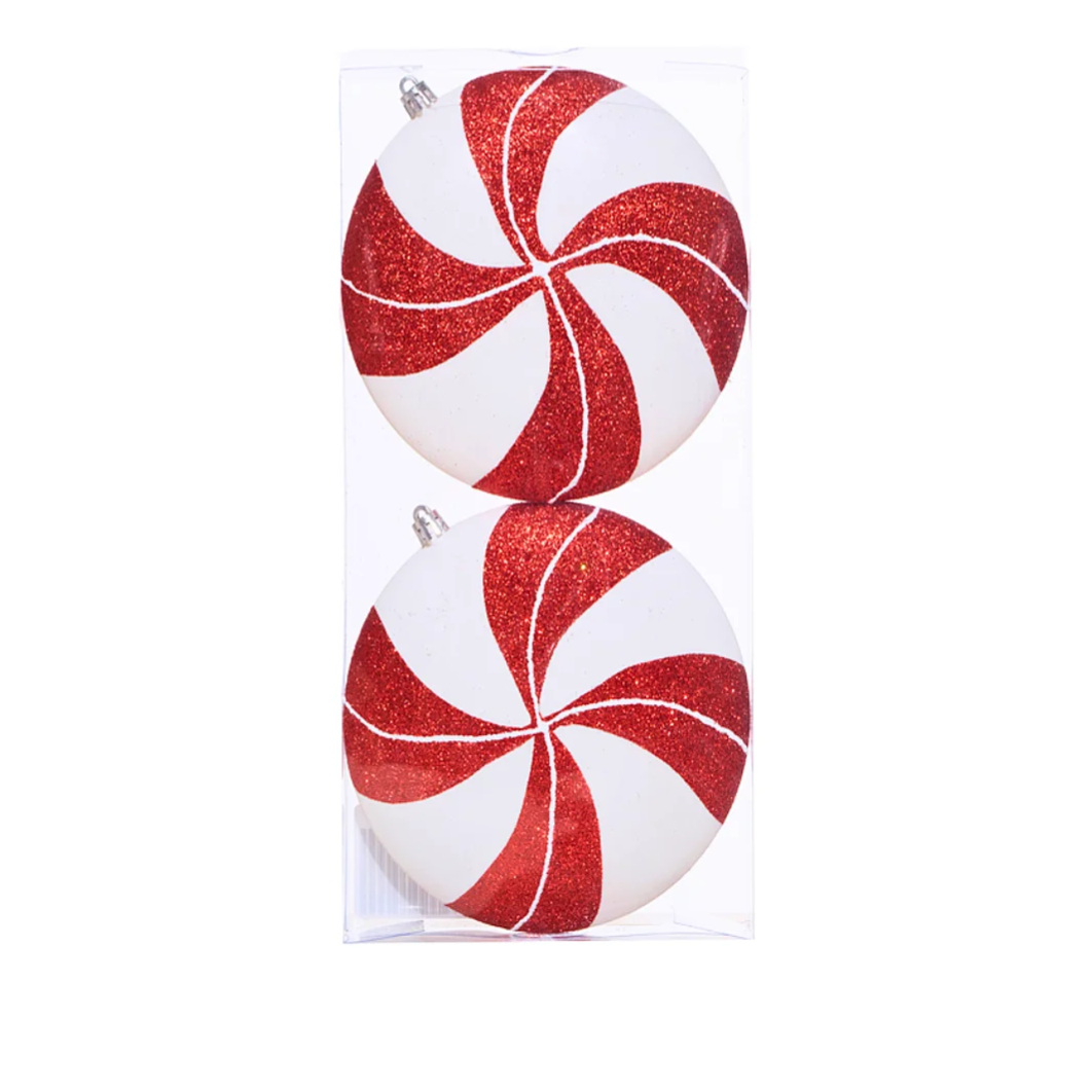 Ornamento Caramelo Rojo-Blanco *5 Unidades