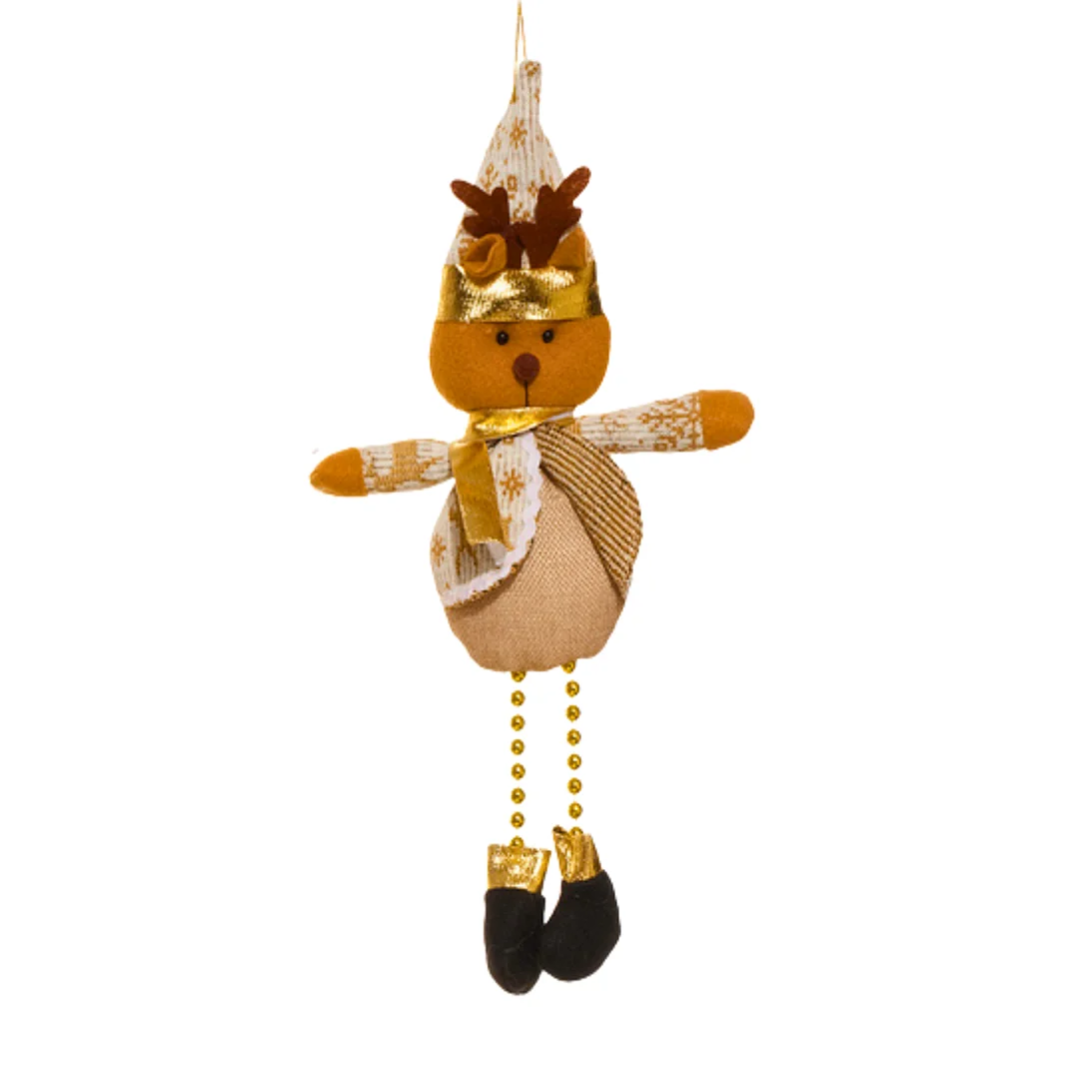 Ornamento Colgante Reno de Patas Moviles Dorado