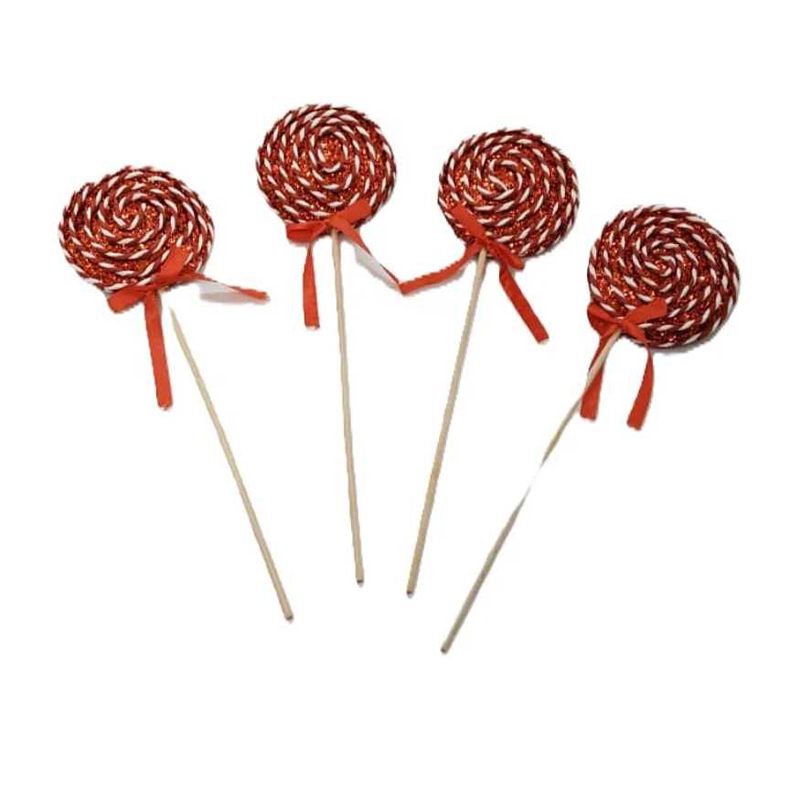 Pick Navideño Adorno Colgar Dulce 4 Piezas
