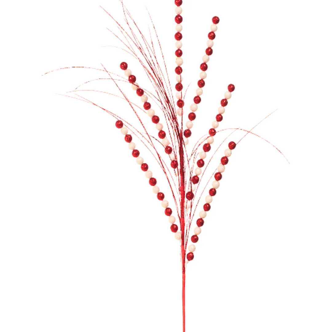 Pick Navideño Con Esferas Rojo-Blanco - Image 2