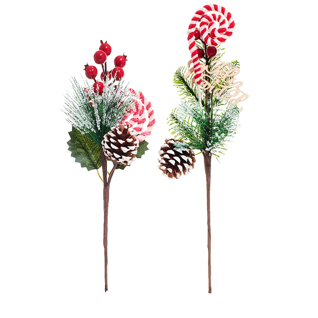 Pick Navideño Rojo Con Piña Y Berries