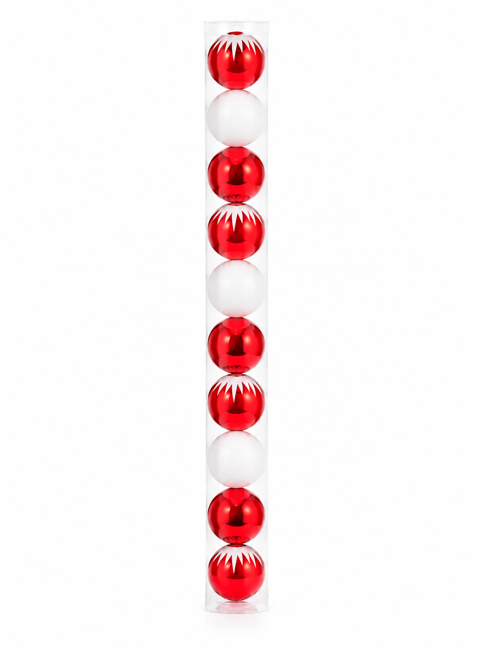 BOLA NAVIDEÑA SET/10PZ 7CM ROJO-ROJO 