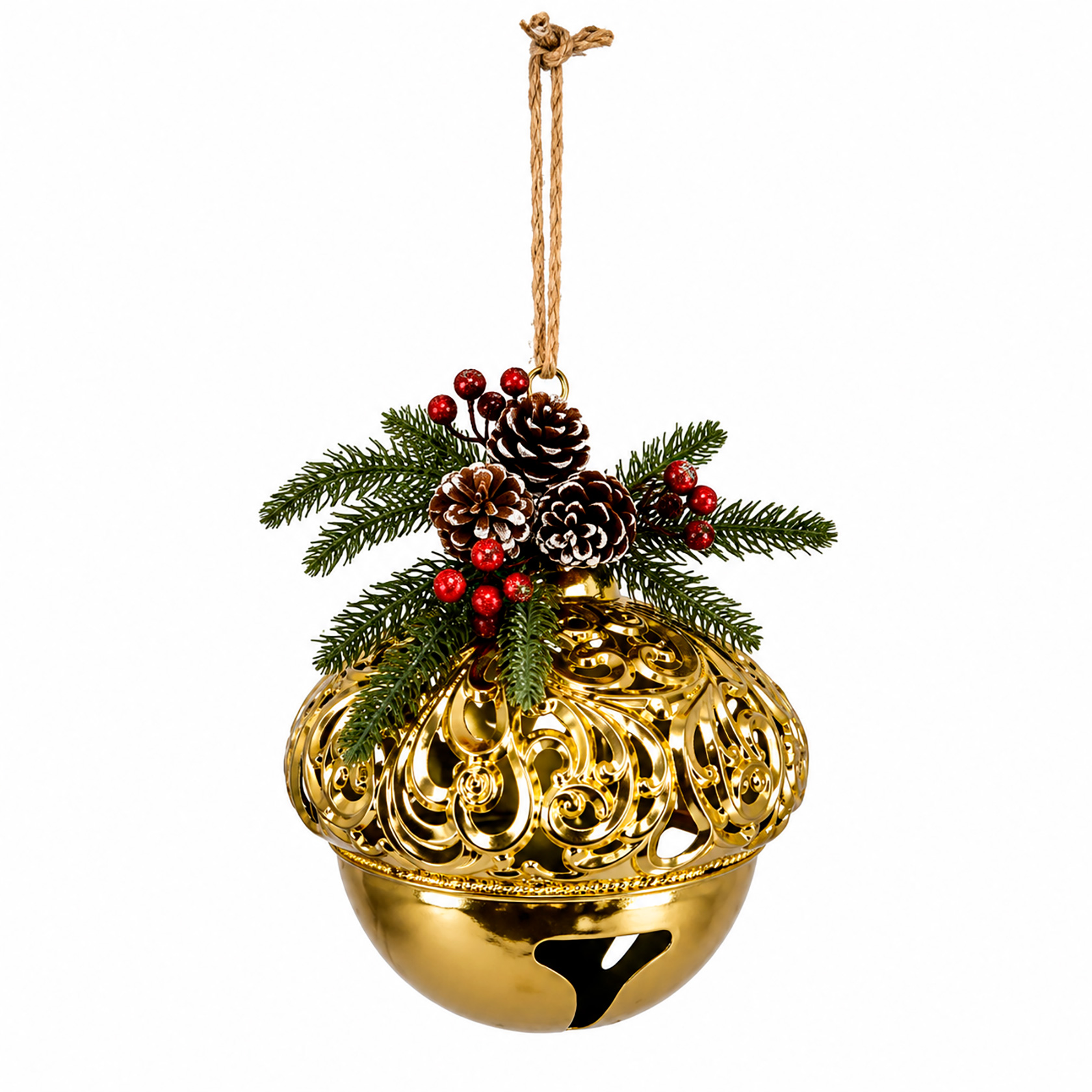 ADONRNO NAVIDEÑO PARA COLGAR ( DORADO )
